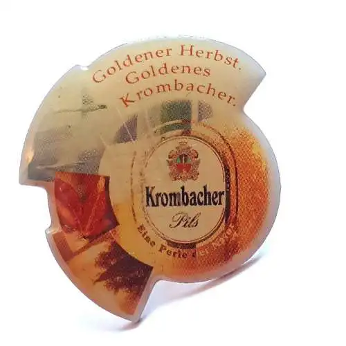 Pin Anstecker Krombacher Goldener Herbst. Goldenes Krombacher. 