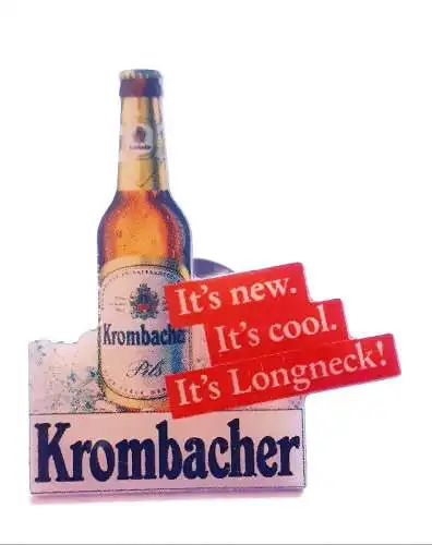 Pin Anstecker Krombacher - It`s new.It`s cool.It`s Longneck!