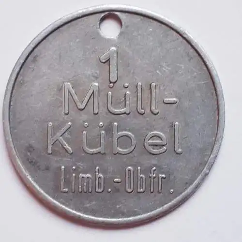 DDR Müllmarke 1 Müllkübel Limbach Oberfrohna