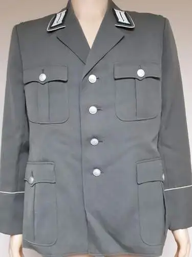 DDR NVA Uniformjacke Offizier gestickte Kragenspiegel  Größe g 48-1