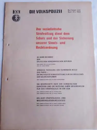 Die Volkspolizei Beilag zum Heft 17-1969