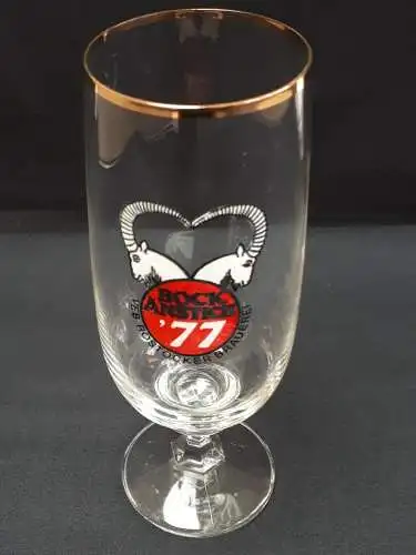 Bierglas Bockanstich `77 VEB Rostocker Brauerei