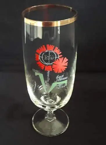 Bierglas ND Neues Deutschland 1980 Gaststättenwettbewerb