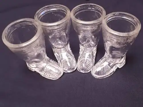 DDR Trinkstiefel Schnapsglas 4 Stück