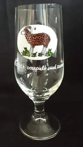 Bierglas Sternzeichen Widder - verspielt und zuversichtlich