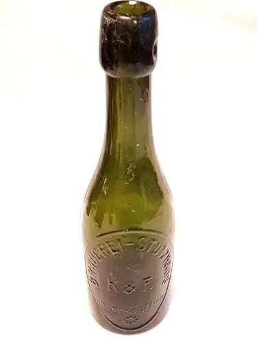 Alte Glasflasche Brauerei Stutzhaus K.und F.
