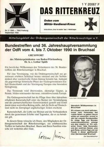 Das Ritterkreuz-Mitteilungsblatt der OG der Ritterkreuzträger e.V. 3-1990