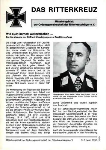 Das Ritterkreuz-Mitteilungsblatt der OG der Ritterkreuzträger e.V. 1-1995