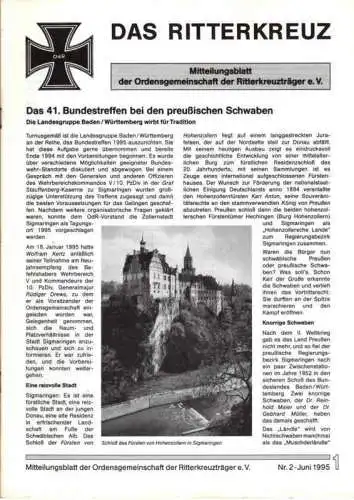 Das Ritterkreuz-Mitteilungsblatt der OG der Ritterkreuzträger e.V. 2-1995