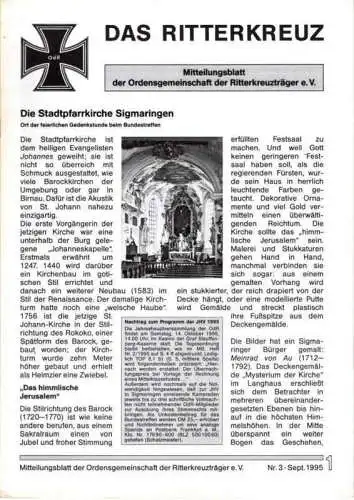 Das Ritterkreuz-Mitteilungsblatt der OG der Ritterkreuzträger e.V. 3-1995