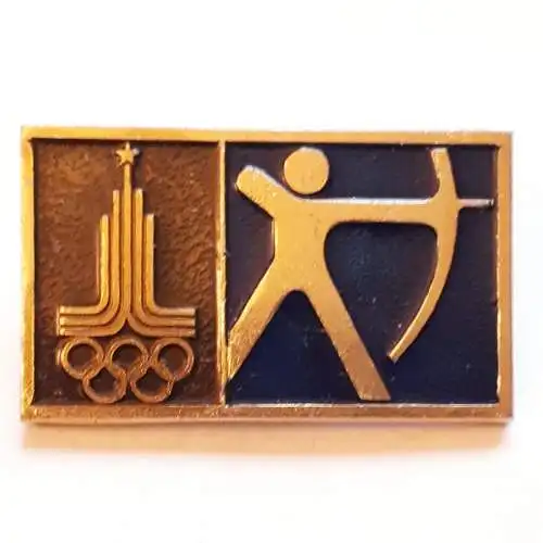 Anstecker Olympia Moskau 1980 Bogenschießen