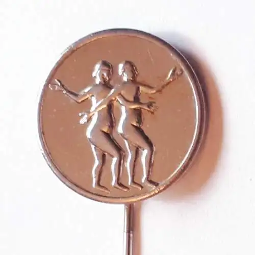 Anstecknadel 2 Tänzerinnen silberfarben