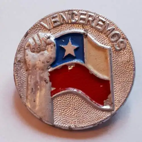 Abzeichen Chile Flagge Venceremos Wir werden siegen