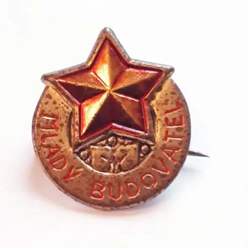 Anstecker Pionierabzeichen Tschechien Junger Konstrukteur