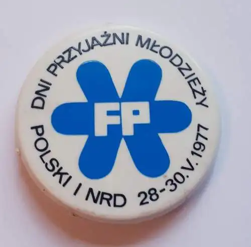 Anstecker FP Festival der Freundschaft DDR Polen 1977