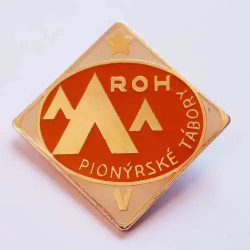 Anstecker Tschechoslowakei Pionierorganisation ROH Pionyrske Tabory