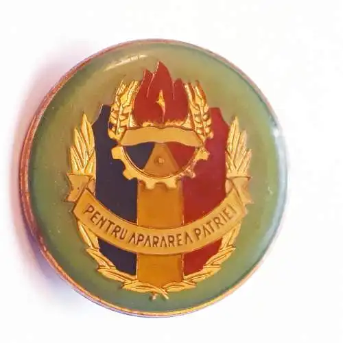 Anstecker Rumänisches Pionierabzeichen Für die Verteidigung des Heimatlandes