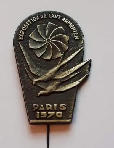 Anstecknadel Ausstellung Armenischer Kunst in Paris 1970