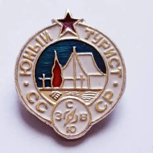 Anstecker Junger Tourist