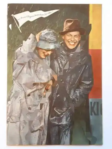 Prospektblatt 1936 Klepper Mantel - an 7 von 8 Tagen brauchen Sie ihn! 