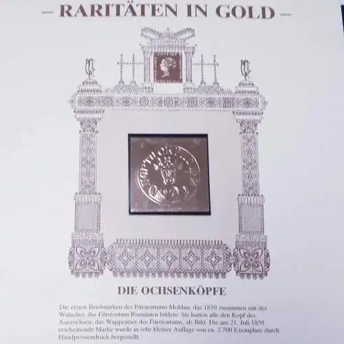 Raritäten in Gold Göde Briefmarken Die Ochsenköpfe