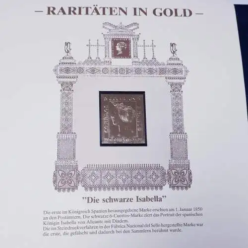 Raritäten in Gold Göde Briefmarken Die schwarze Isabella