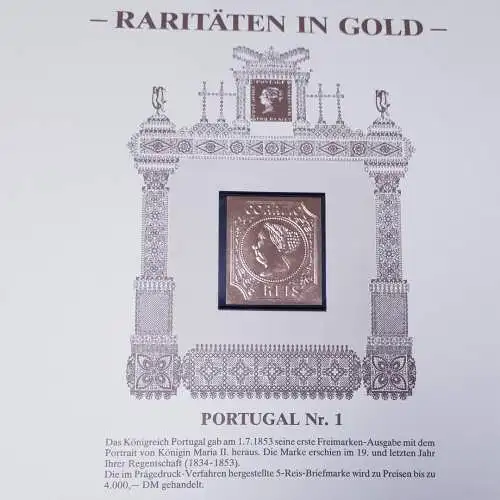 Raritäten in Gold Göde Briefmarken Portugal Nr.1