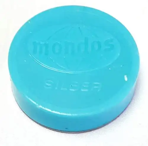 DDR Kondompackung Mondos Silber ohne Inhalt