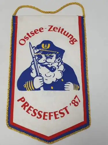 DDR Wimpel Ostsee-Zeitung Pressefest 1987