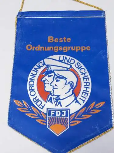 DDR Wimpel FDJ Beste Ordnungsgruppe Für Ordnung und Sicherheit