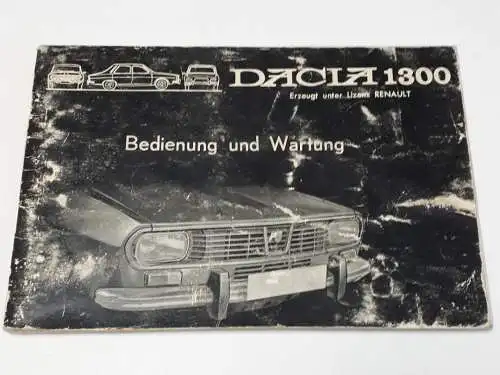 Handbuch Dacia 1300 - Bedienung und Wartung