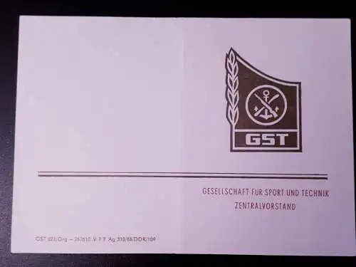 DDR Urkunde für Bestenabzeichen der GST 