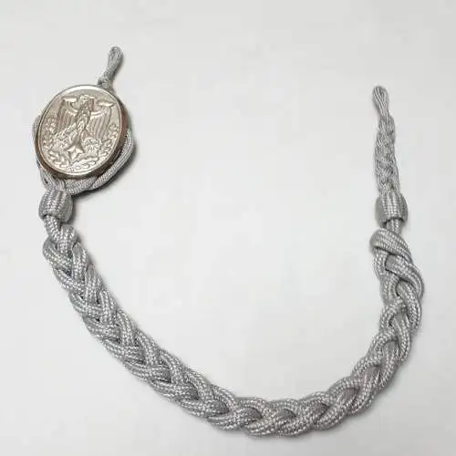 Bundeswehr Schützenschnur Metallauflage in Silber