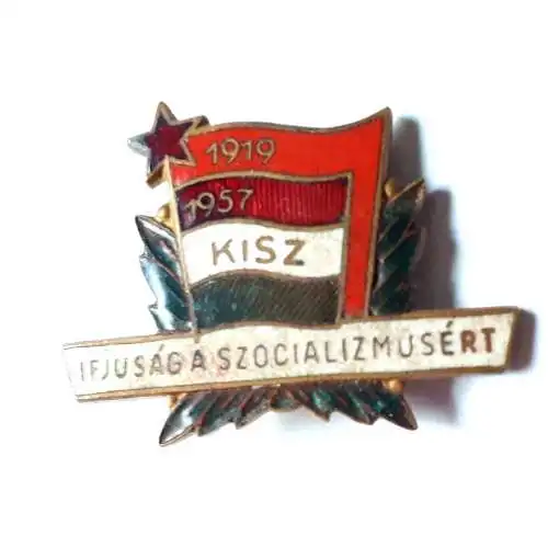 Abzeichen Ungarn KISZ Sozialistische Jugendorganisation