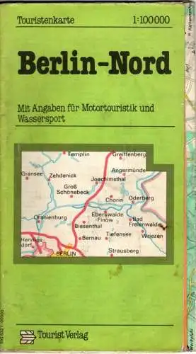 DDR Touristenkarte Berlin Nord Maßstab 1:100 000