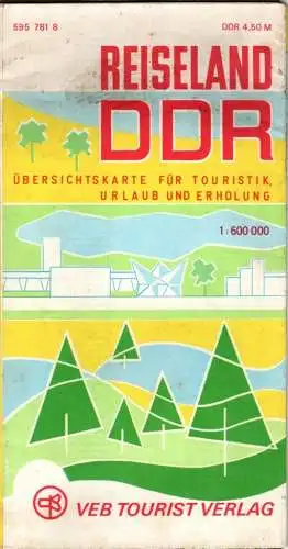 Übersichtskarte Reiseland DDR Maßstab 1:600 000