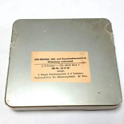 DDR NVA Hartkeks Kekskomprimat VEB WIKANA