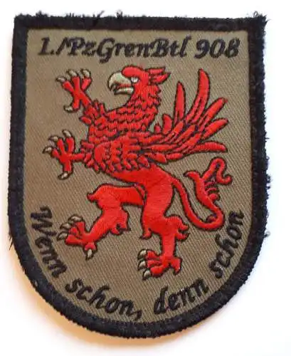Bundeswehr Patch Klett 1./PzGrenBtl 908