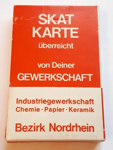 Skat Spielkarten IG Chemie Papier Keramik -Bezirk Nordrhein