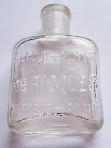 Kleine Glasflasche Alcool de Menthe de Ricoles - Modele de Poche