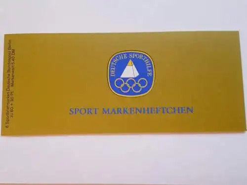 Deutsche Bundespost Berlin Sport Markenheftchen Deutsche Sporthilfe