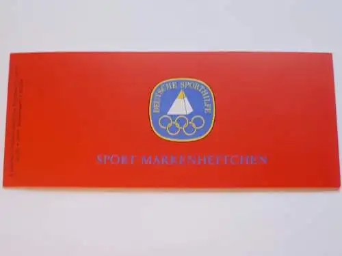 Deutsche Bundespost Berlin Sport Markenheftchen Deutsche Sporthilfe