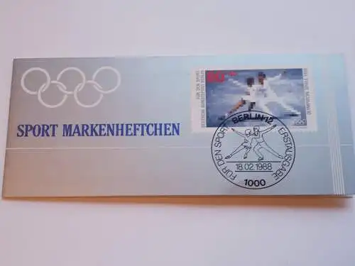 Deutsche Bundespost Berlin Sport Markenheftchen Olympische Spiele 1988