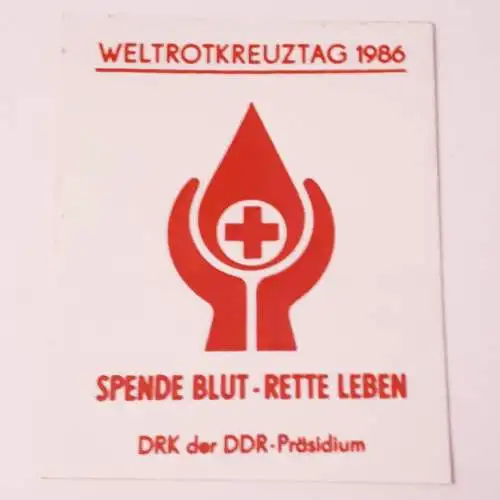 DDR DRK Deutsches Rotes Kreuz Aufkleber 2