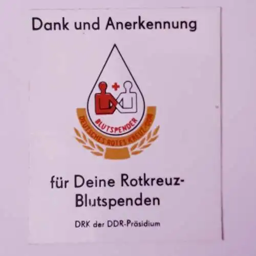DDR DRK Deutsches Rotes Kreuz Aufkleber 4