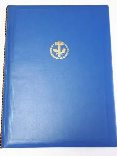 DDR Urkundenmappe mit Urkunde PGH Bau Neukloster 1968