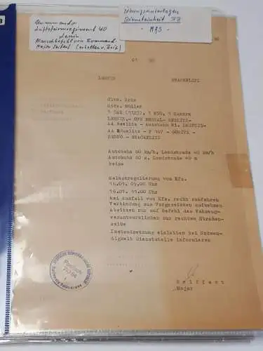 DDR NVA Kommando Luftsturmregiment 40 Marschbefehl Unterlagen