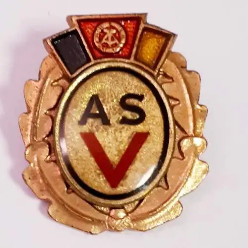 DDR NVA Ehrennadel ASV Armeesportvereinigung Bartelnummer 998 c bronze