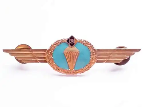 DDR NVA Klassifizierungsabzeichen Fallschirmdienst ohne Stufe Repro goldfarben