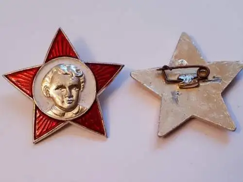 UDSSR Abzeichen Pin Roter Stern mit Portrait